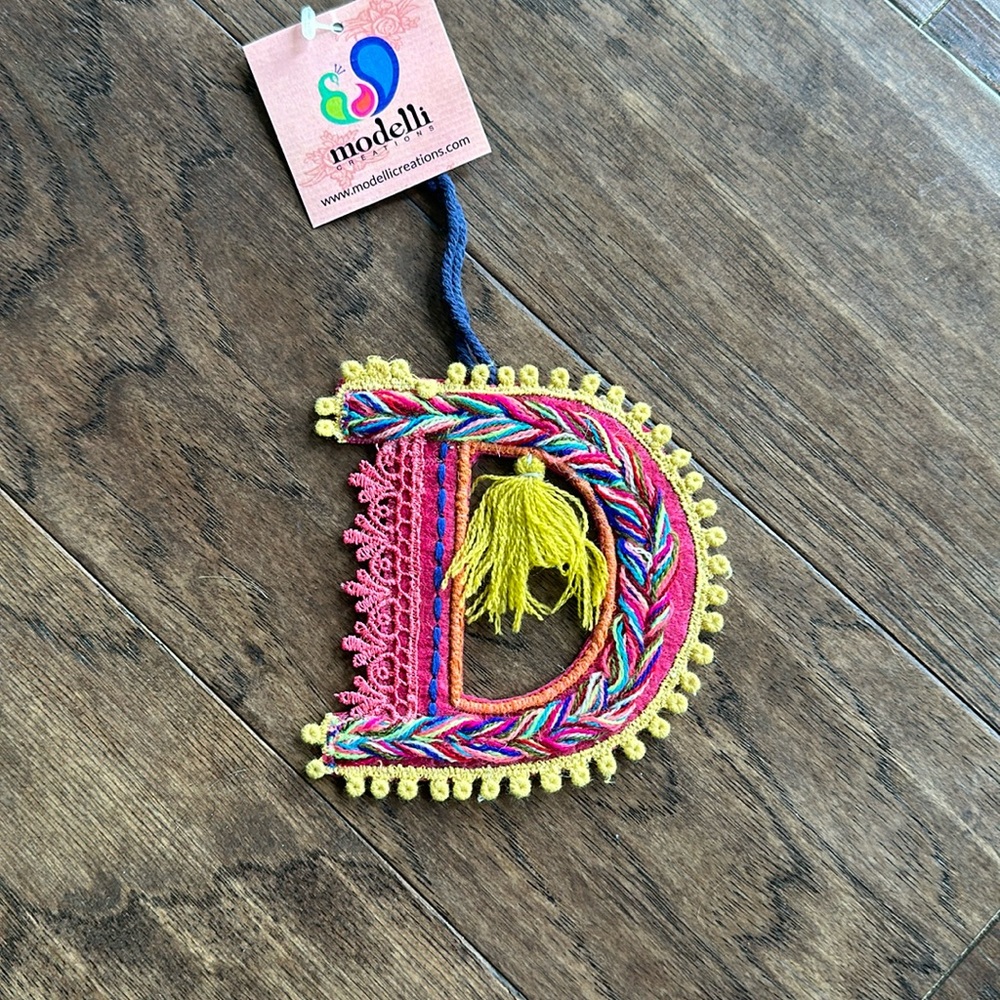 Felt Letter D Ornament /Present Topper